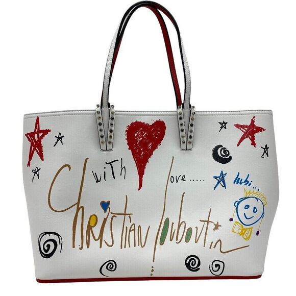 Christian Louboutin Handbags - Louboutin Cabata White Cl Embossed #138751C91B
